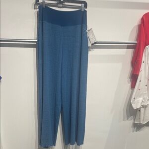 Sympli Blue Textured Pants